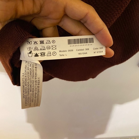 Burgundy Massimo Dutti Sweater - Picture 5 of 8